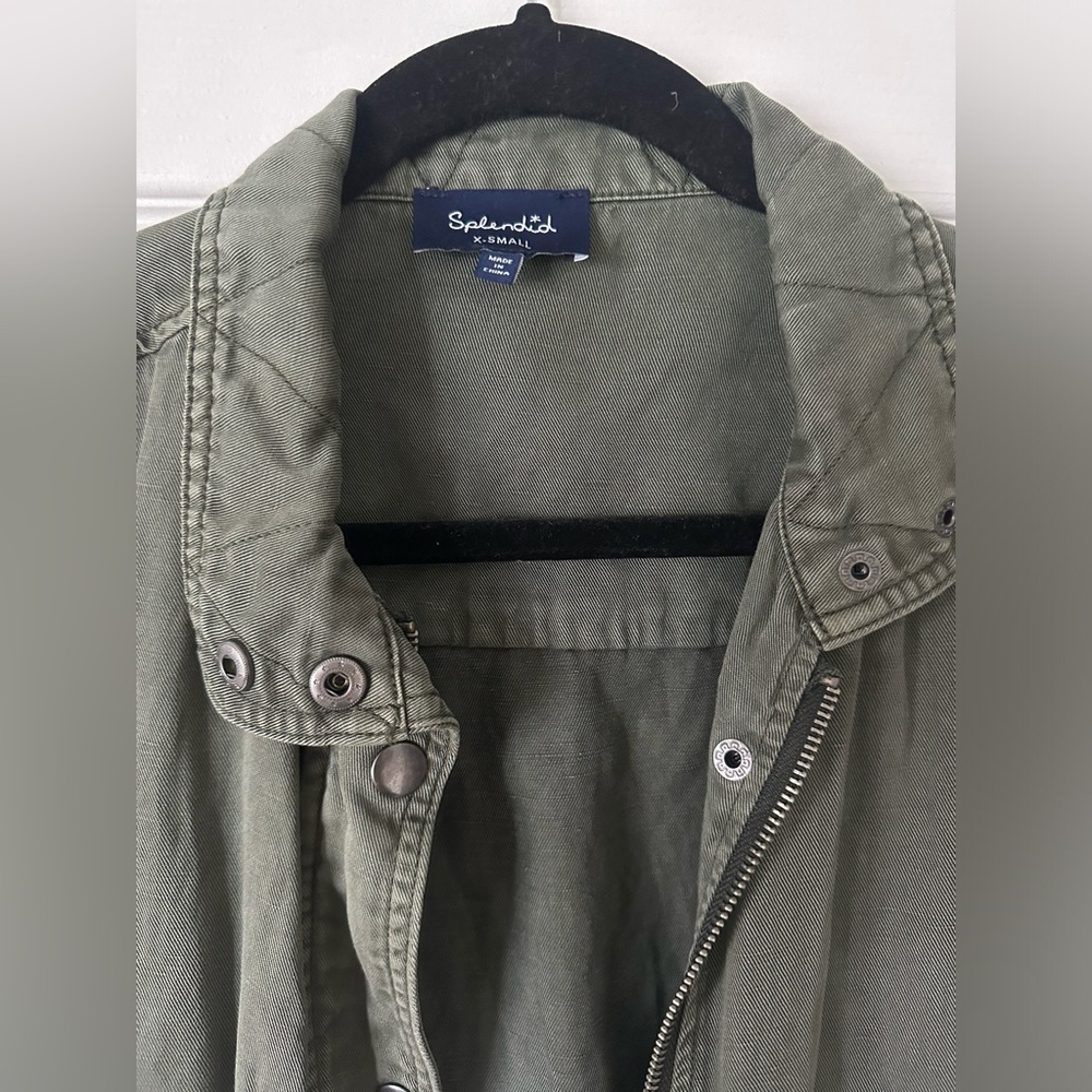 Splendid Cropped Green Jacket - Picture 5 of 9